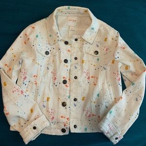EUC Girls splatter denim jacket
